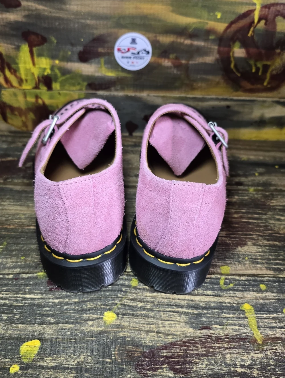 Dr. Martens Ramsey Monk Kiltie Pink Loafers Suede Monkstrap Creepers Men's Sz 10 - Picture 6 of 8
